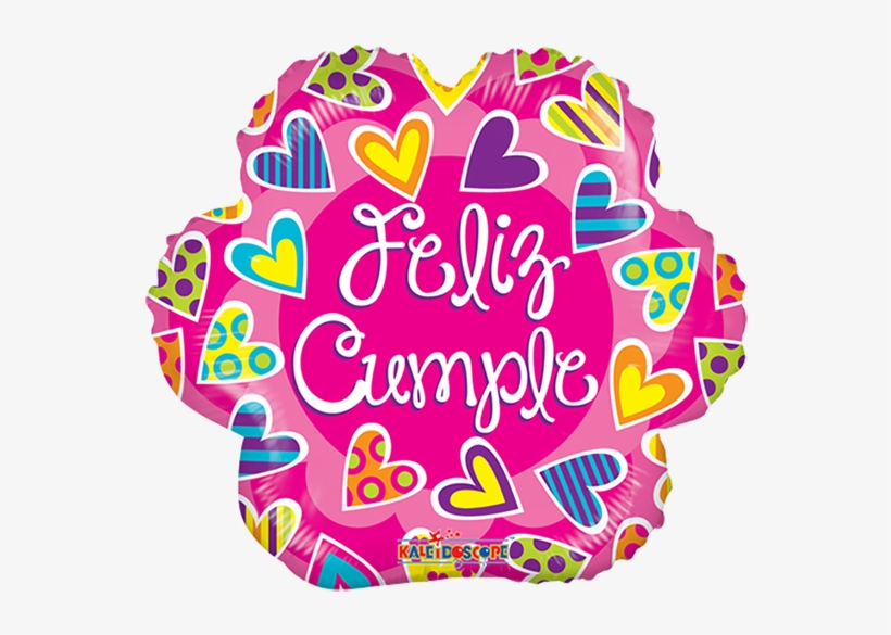 Nuevo Globo Feliz Cumple Rosa - 18" Feliz Cumple Flor Gellibean Balloon - Mylar Balloons, transparent png