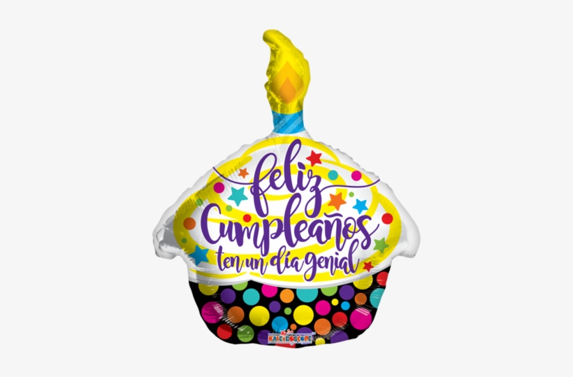 Feliz Cumple Cupcake Shape 18 Pulgadas Globo Metálico - Toy Balloon, transparent png