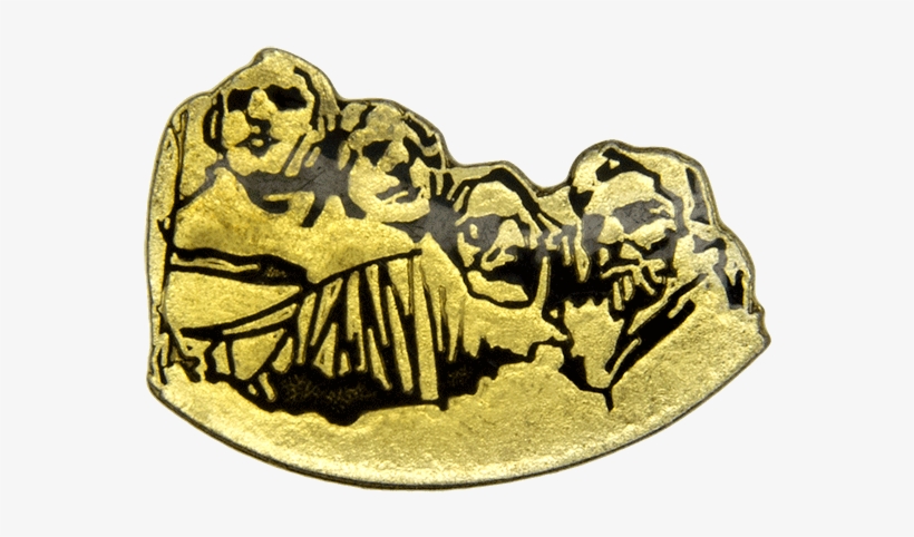 Mount Rushmore Pin , Gold - Emblem, transparent png