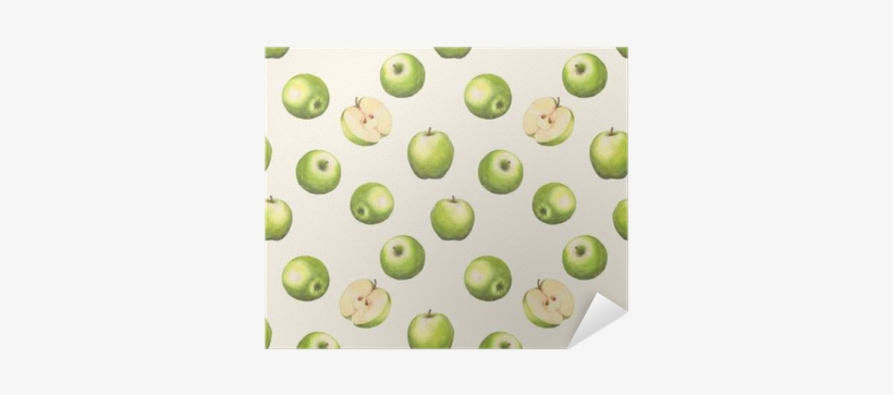 Hand-drawn Watercolor Seamless Pattern With Green Apples - Watercolor Painting, transparent png