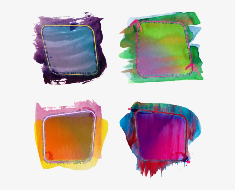 Watercolor Background Frame Box - Watercolor Painting, transparent png