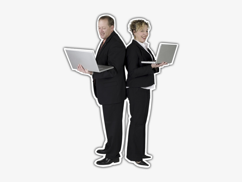 Professional People Looking At Their Laptops - Mobile Device, transparent png