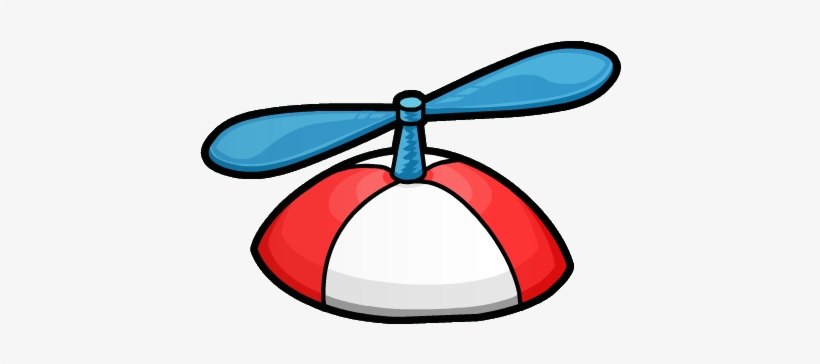 Green Puffle's Propeller Cap Art - Propeller Hat Clip Art, transparent png