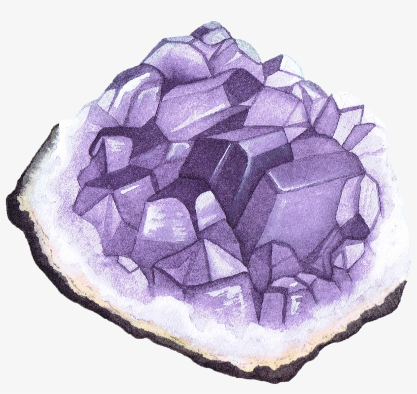 See Stickers And Art Prints Featuring These Minerals - Amethyst, transparent png