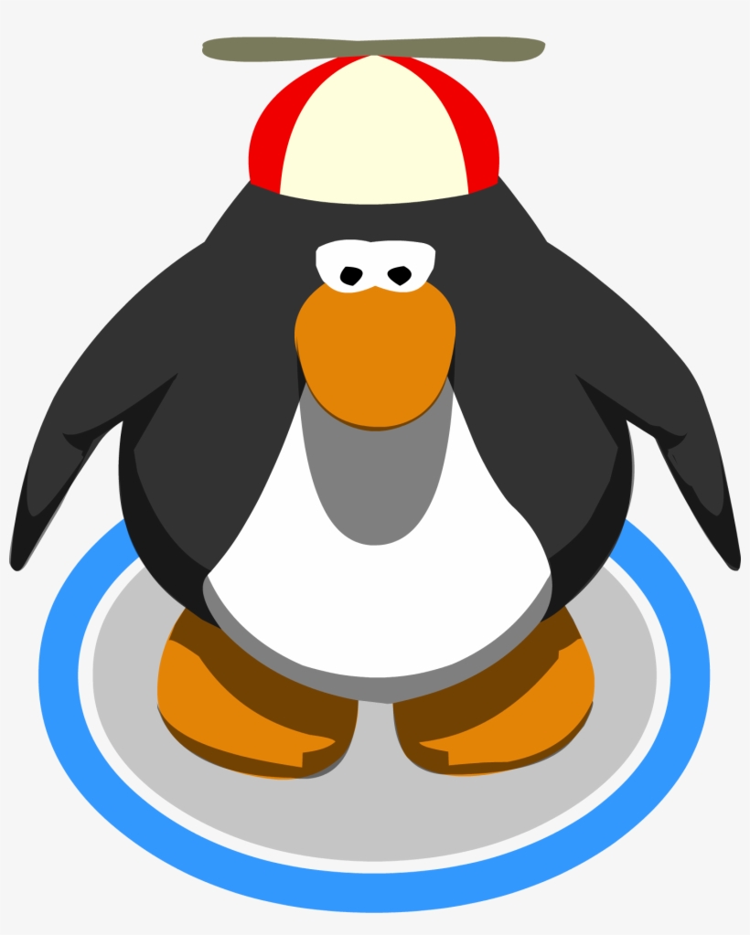 Red Propeller Cap In-game - Club Penguin Helicopter Hat, transparent png