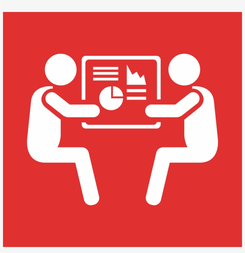 Two Stick People Looking At Data Graphs - Healthcare Quality Metrics, transparent png