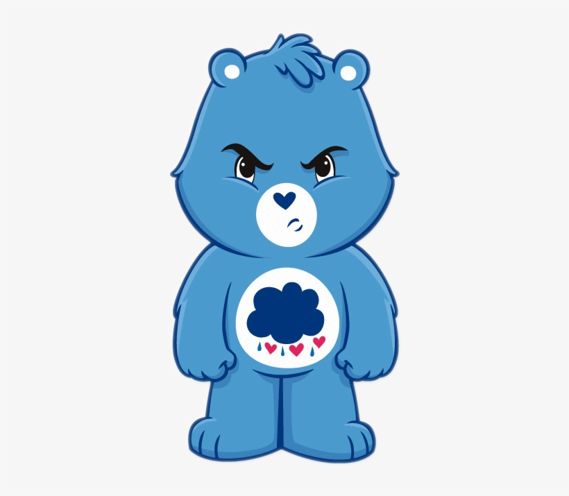 Care Bear Png High-quality Image - Sticky Pig Care Bears Grumpy Bear Wall Graphic Decal, transparent png