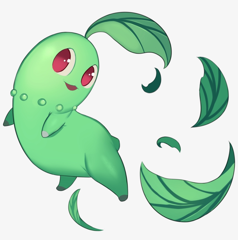 152 Chikorita Used Sweet Scent And Razor Leaf - Leaf, transparent png