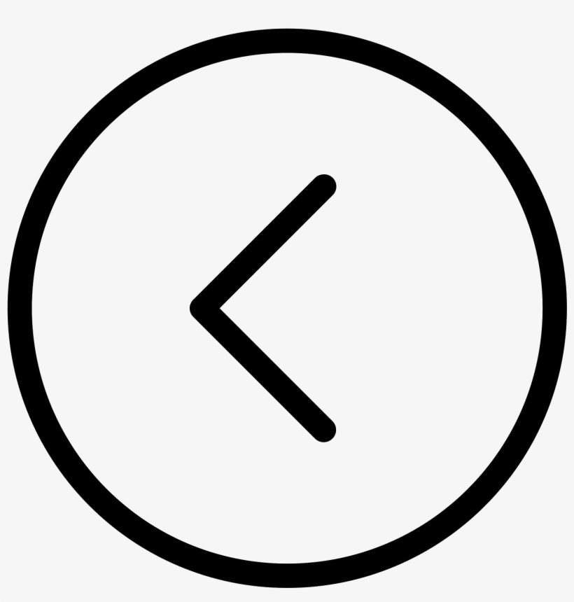 Chevron Izquierda En Círculo Icon - Down Arrow In Circle, transparent png