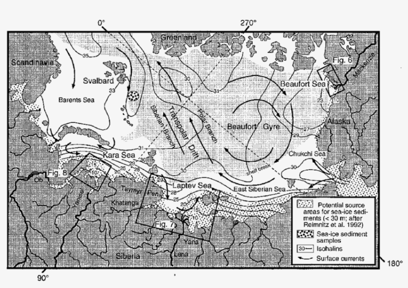 Location Of The Study Areas In The Arctic Ocean - Map, transparent png