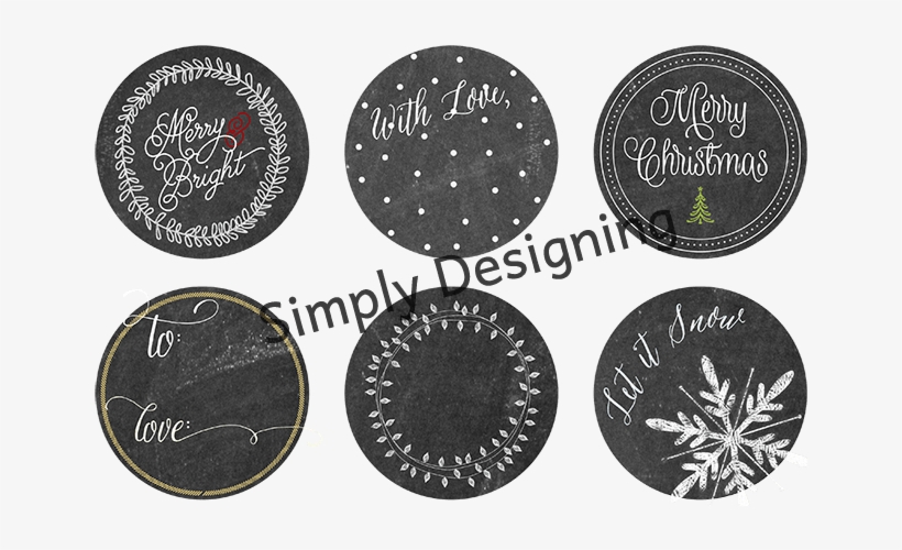 Chalkboard Christmas Tags Printable - Wexfordhome 'blessed' By Amanda Murray Graphic Art, transparent png