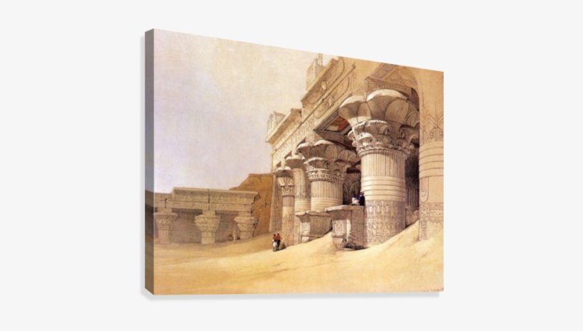 Outer Court Of The Temple At Edfou Canvas Print - Discovery Of Egypt [book], transparent png