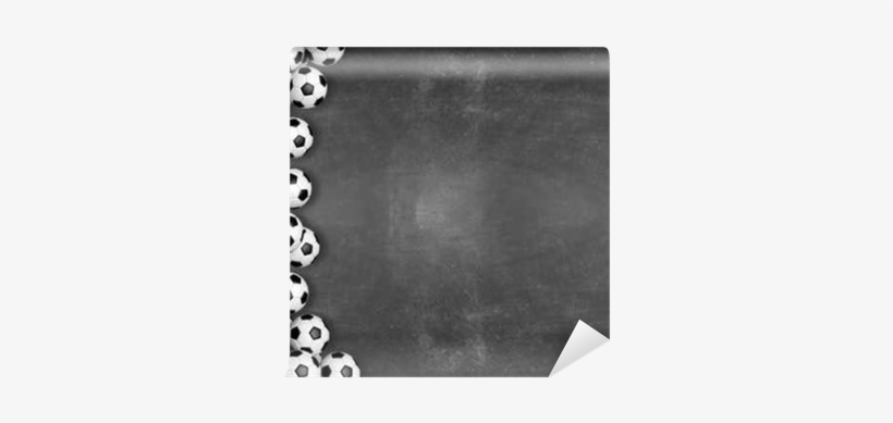 Soccer Balls On Chalkboard Background With Copy-space - Football, transparent png