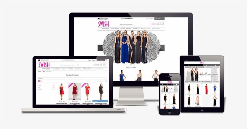 Responsive Presentation - Swish Clothing-min - Advertising, transparent png