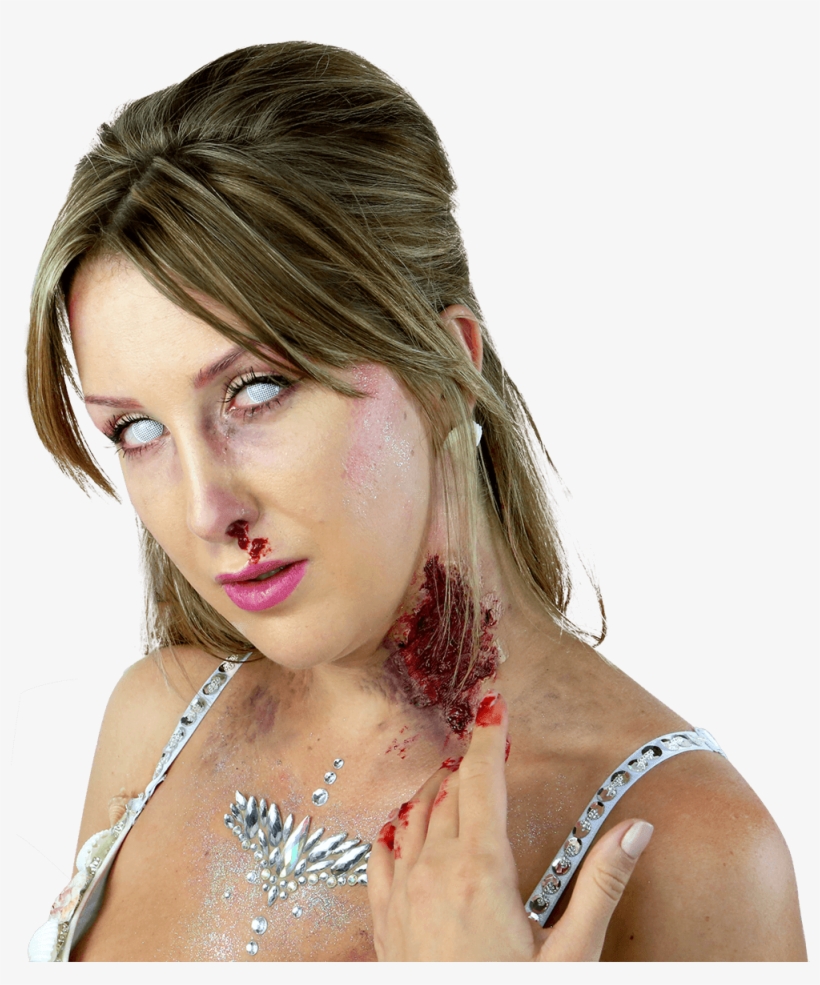 Bitten Mermaid Halloween Look - Scary Faces Transparent Png, transparent png