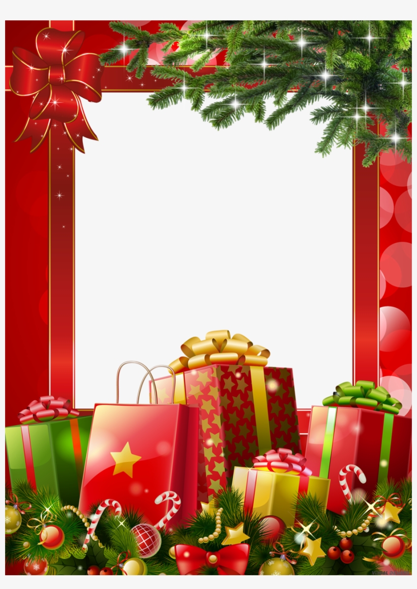 Presentes Do Papai Noel Moldura » Imagem Legal - Cheap Shower Curtain Christmas Gifts Patterned Bath, transparent png