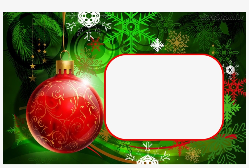 J Entrando Em Clima De Natal Fiz Umas Molduras Simples - Christmas Ball Red And Green, transparent png