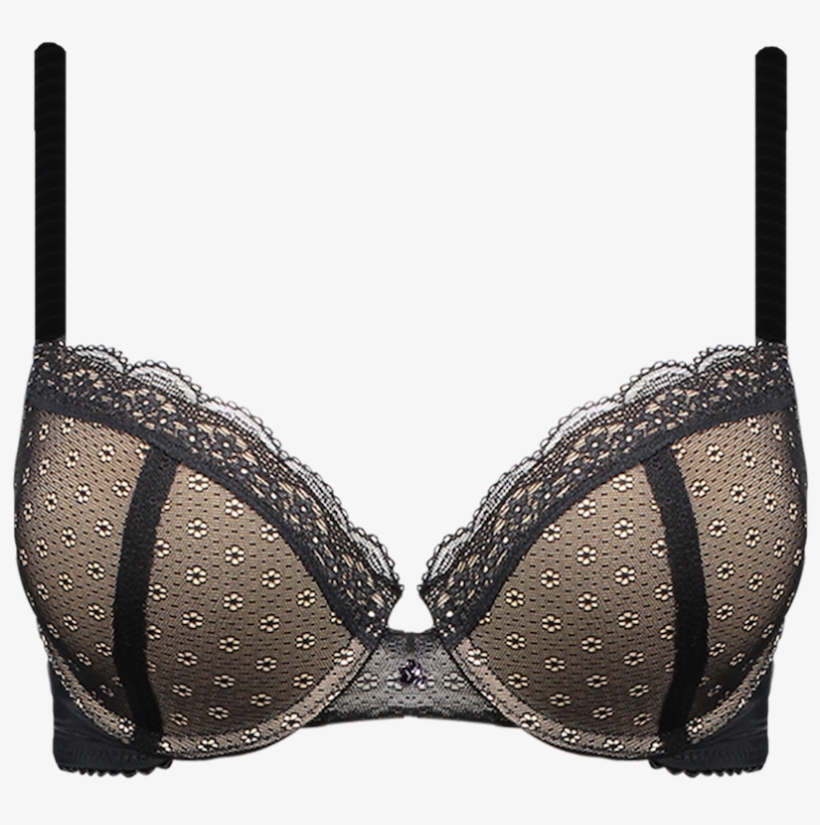 Lace Super Boost Black & Nude Set Seta06 2045black/nude - Lace Bra Png, transparent png