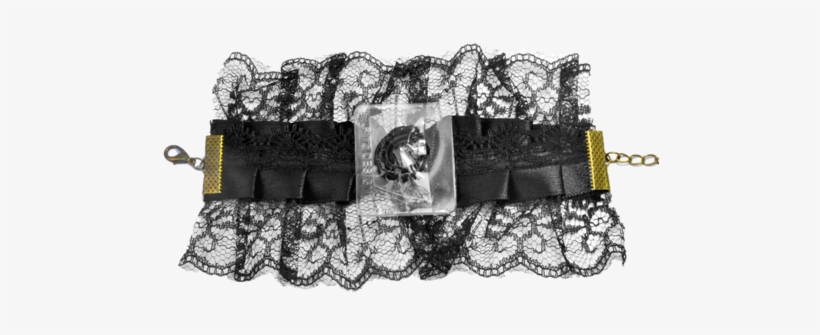 Floral Corsage Bracelet - Floral Corsage Bracelet - Black Lace - Vintage Lace, transparent png