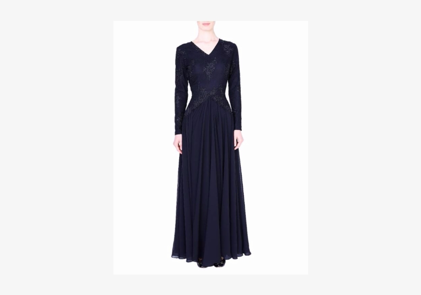 Black Lace & Chiffon Dress - Abito Lungo Decoltè Cady Armani, transparent png
