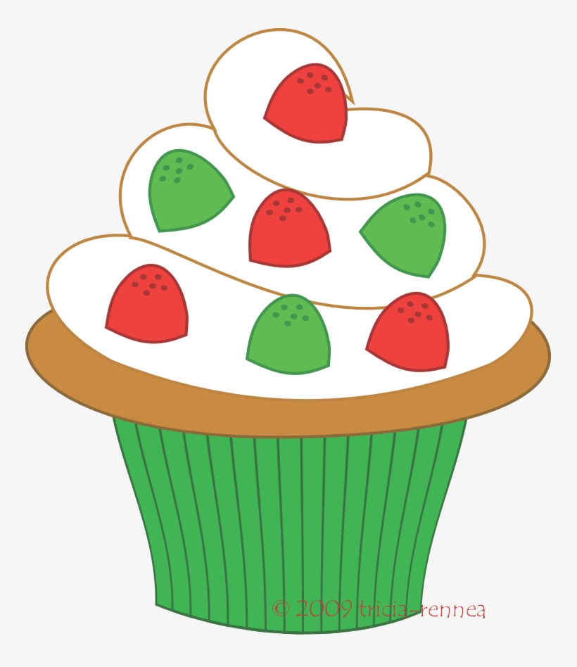 Cupcake Clip Art Pictures - Christmas Baking Tag Printables, transparent png