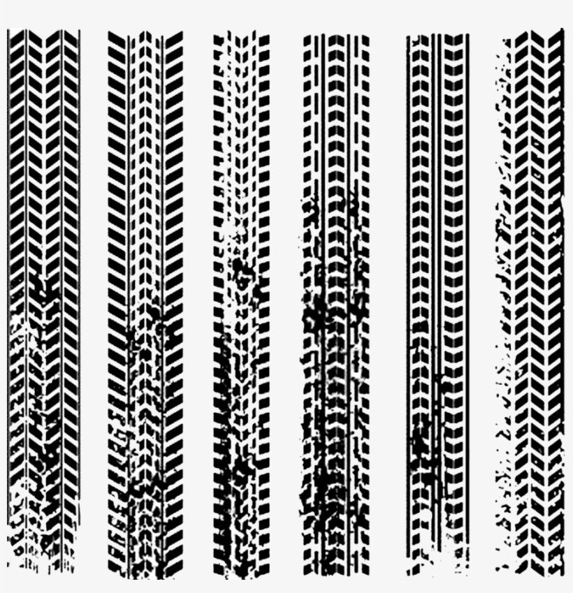 Tire Tracks Clipart Car Tire Tread - Tire Treads, transparent png
