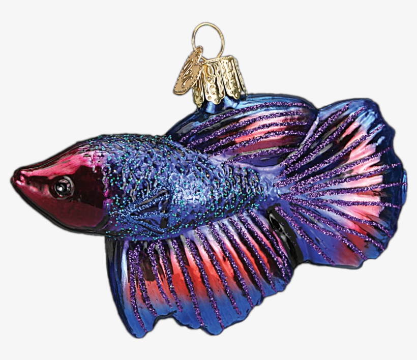 Betta Fish Ornament - Betta Fish Glass Ornament By Old World Christmas, transparent png