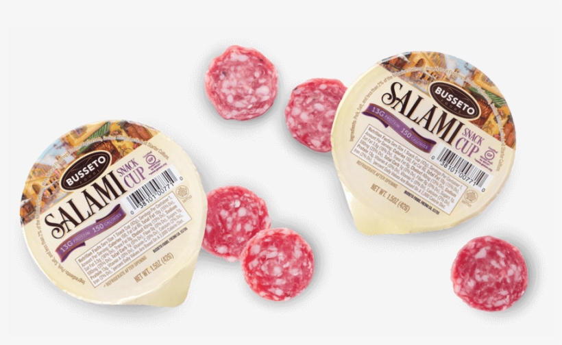 Salami Snack Cup Product Example - Busseto Salami Snack Cups, transparent png