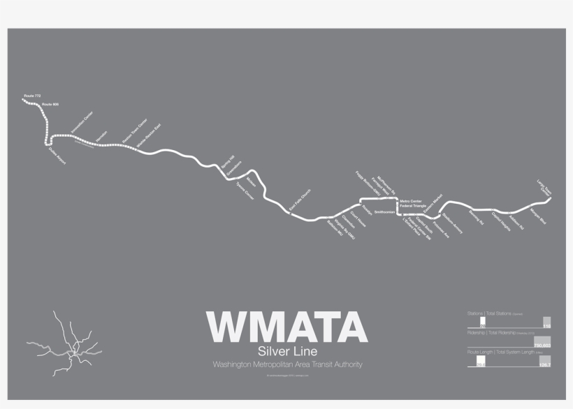 Wmata Silver Line Metro Poster - Graphic Design, transparent png