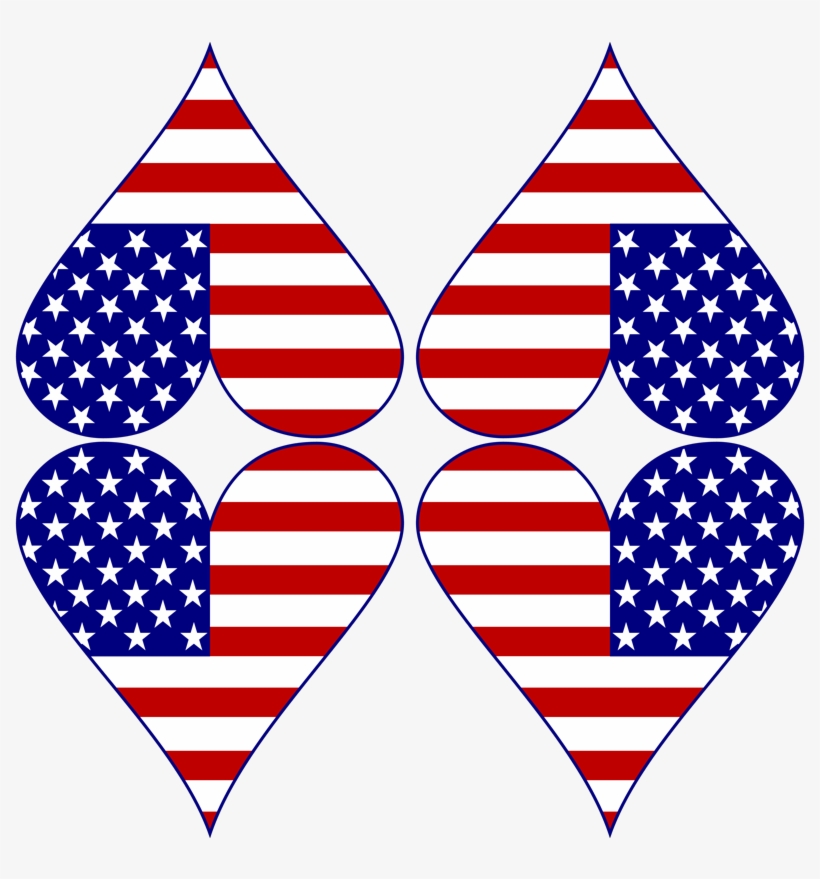 Usa Flag Heart Blue With Border Fabric - Imagenes De Scooby Doo Redondas, transparent png