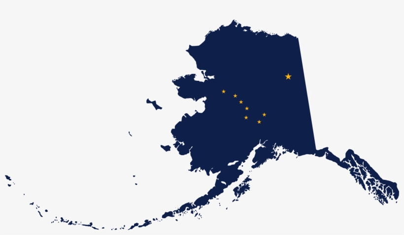 Alaska Map With Flag, transparent png