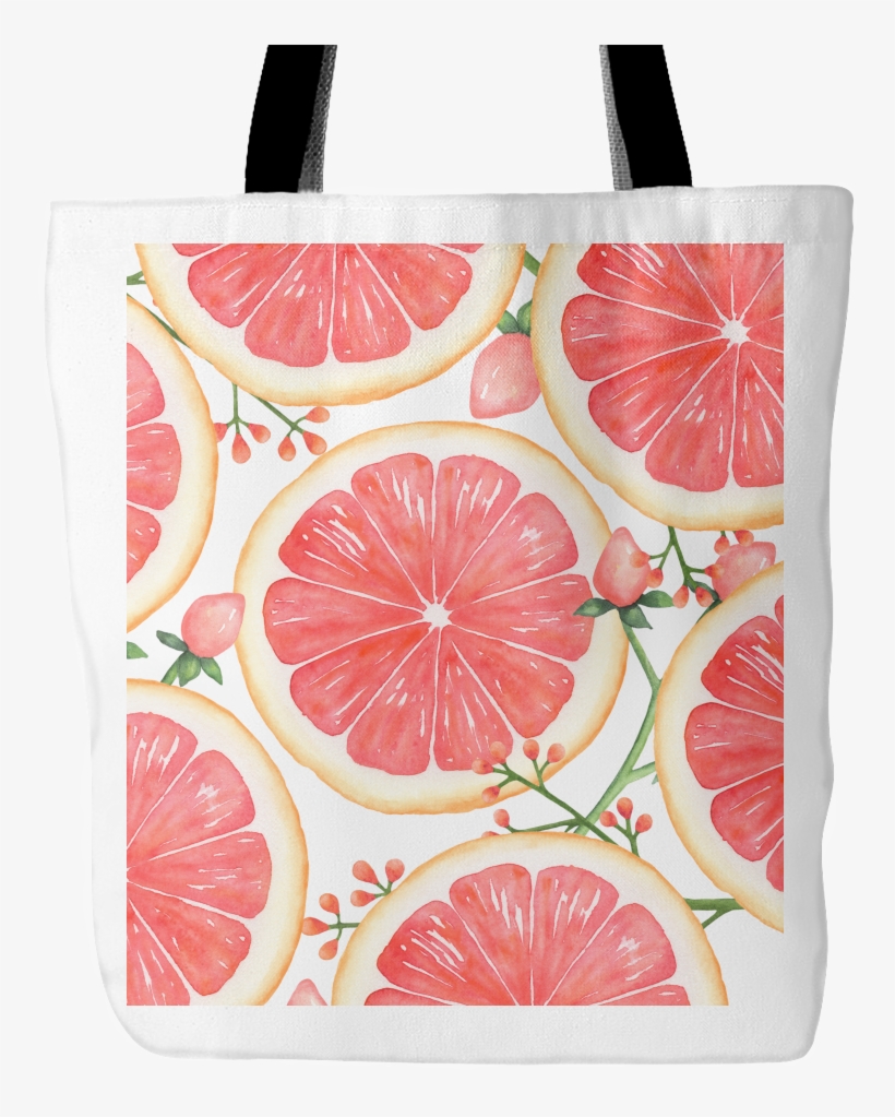 Tote Bag With Watercolor Pink Grapefruit Art Print - Tote Bag, transparent png