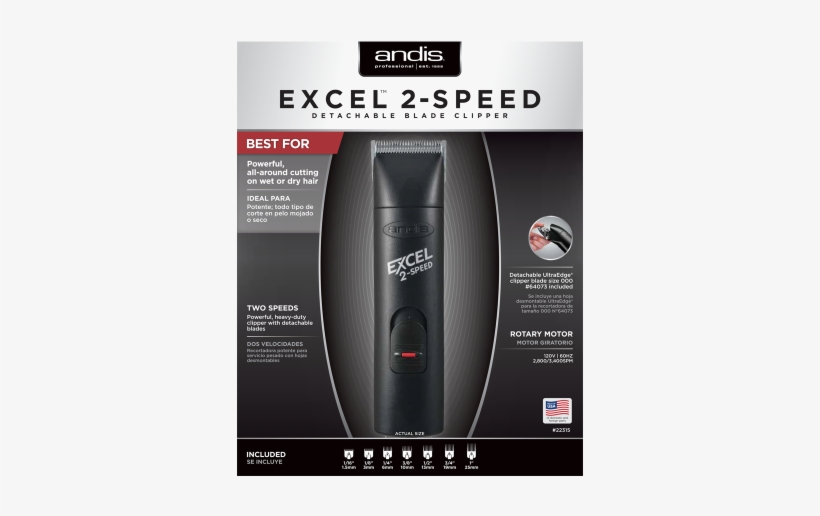 Product Image Product Image Product Image - Andis Professional Excel 2-speed Hair Clipper, transparent png