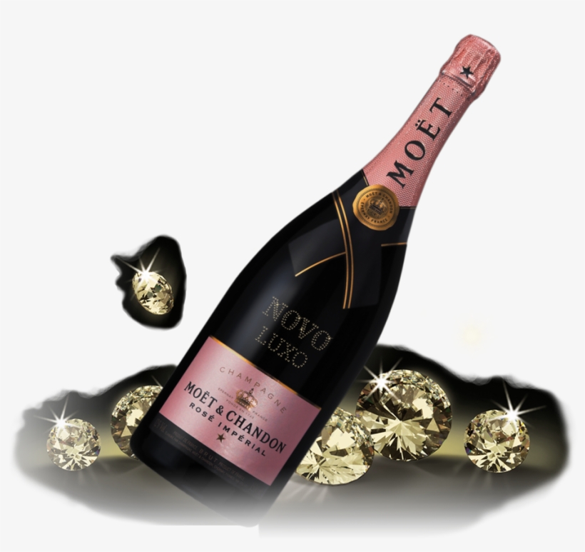 Order Your Moët & Chandon Custom Bottle With Swarovski - Moet And Chandon - Brut Rose Champagne Imperial Nv, transparent png
