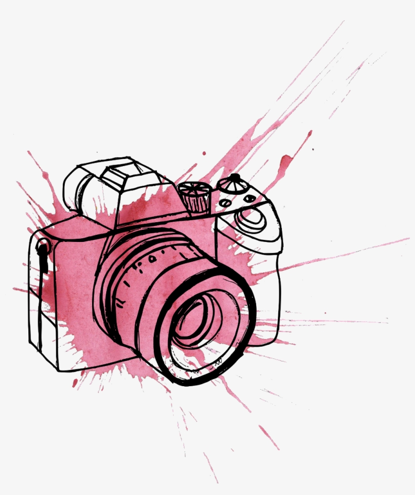 Ftestickers Camera Watercolor Stain Splash Paint Painti - Camera, transparent png