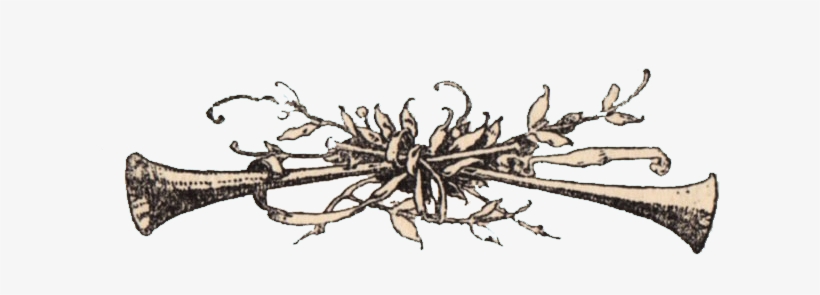 Free Vintage Clip Art Holiday Musical Swag - Clip Art, transparent png