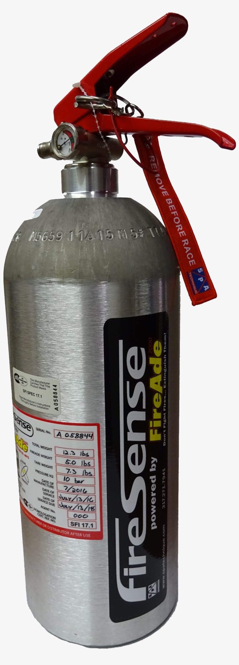 Spa Fireade 5lb Extinguisher - Mechanical System, transparent png