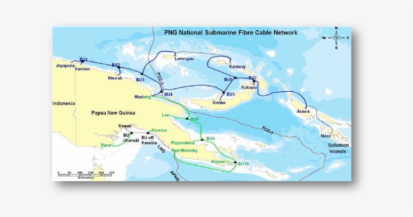 At 5, 457km In Length, The Submarine Cable Network - Huawei Marine Networks Map, transparent png