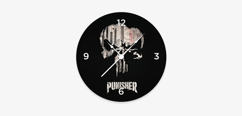 Netflix Marvel Punisher Skull Round Wall Clock - Iphone 7 Punisher, transparent png