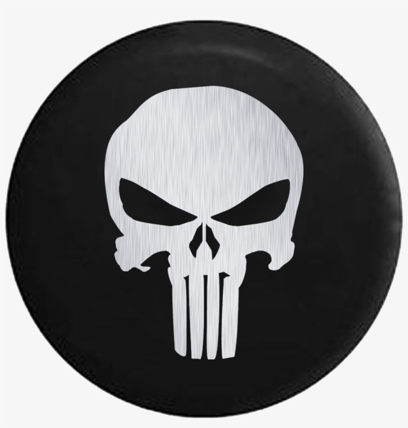 Brushed Aluminum American Patriot Punisher Skull - Punisher Skull, transparent png