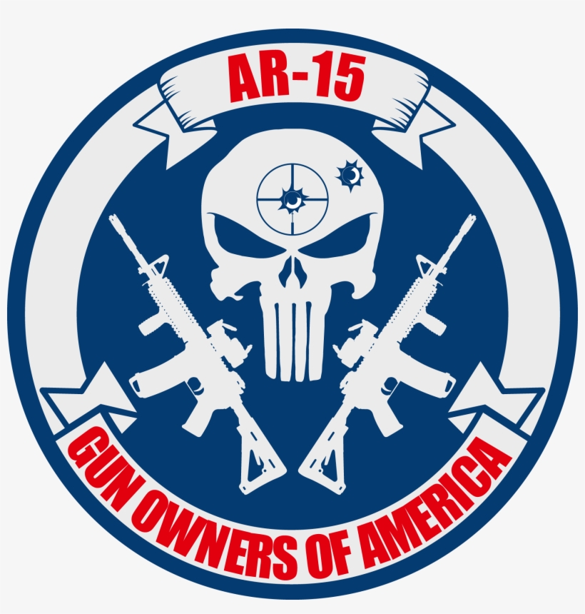 Punisher Decal Red, White & Blue - Punisher Ar 15 T Shirt, transparent png
