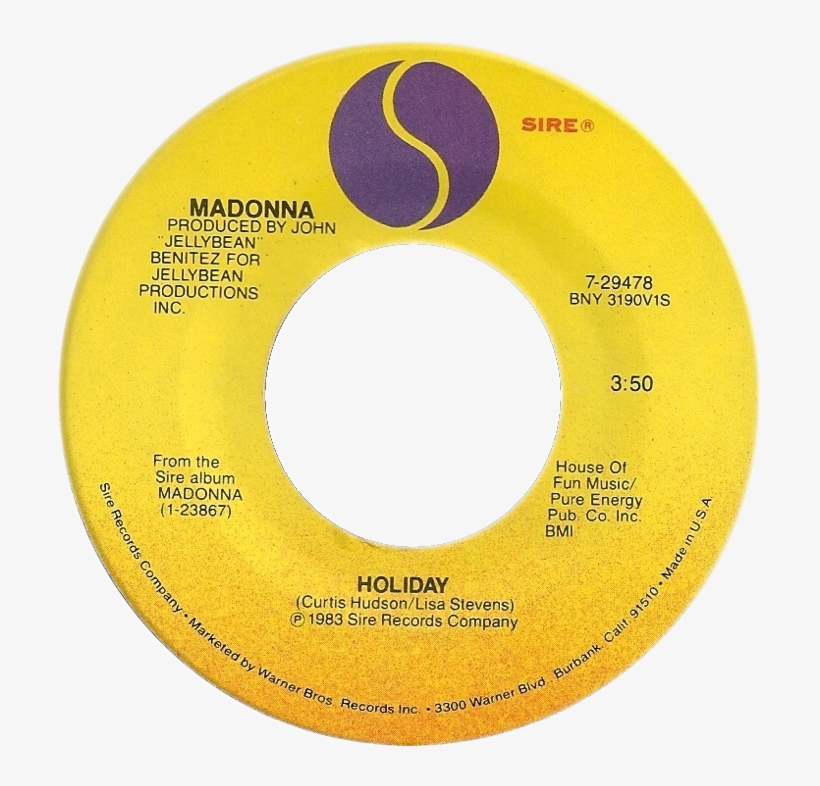 Madonna Holiday 1983 Us Vinyl - Madonna Holiday, transparent png