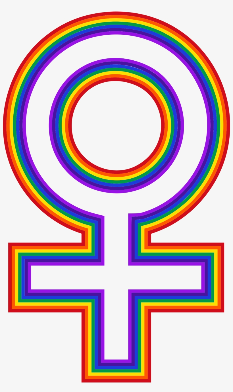 This Free Icons Png Design Of Rainbow Female Symbol, transparent png