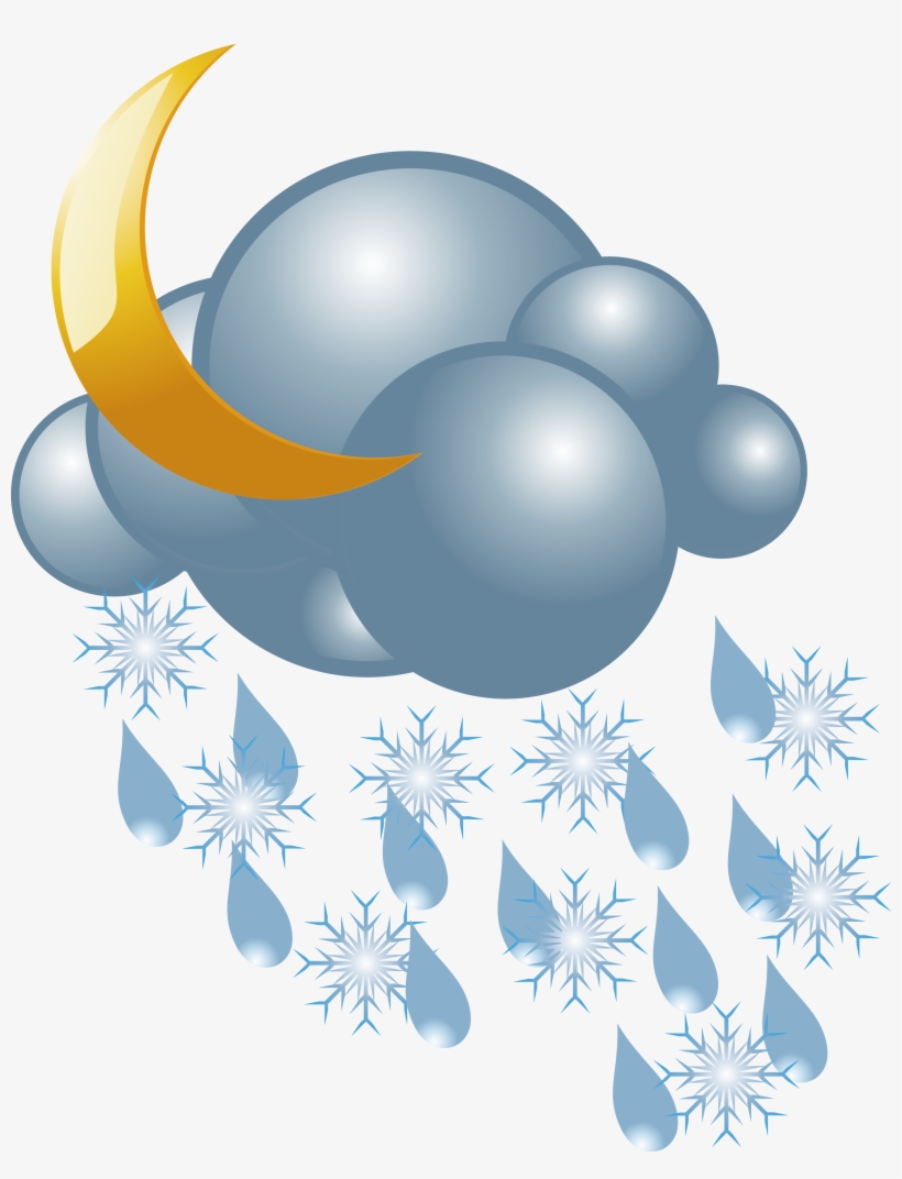 Rain And Snow Mixed Weather - Rain Snow Mix Clipart, transparent png