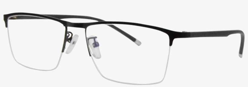 M1116 Black Prescription Glasses - Silver, transparent png