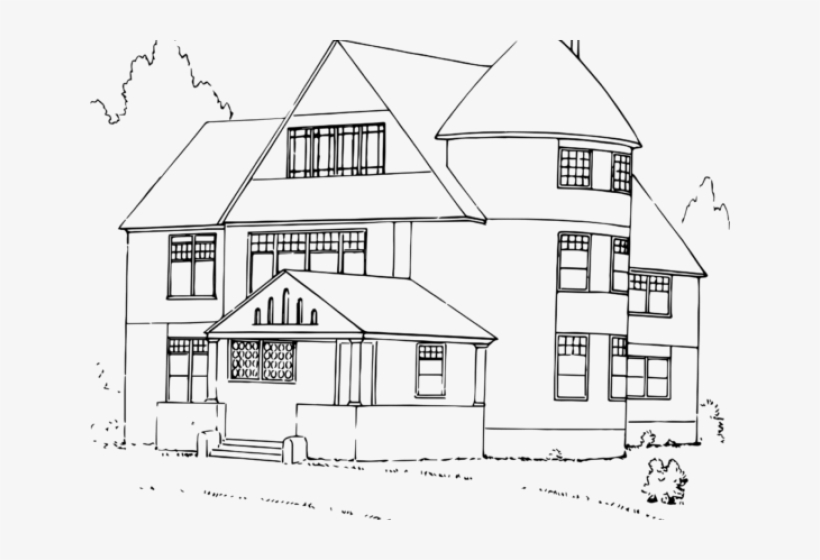 Clipart Black And White House, transparent png