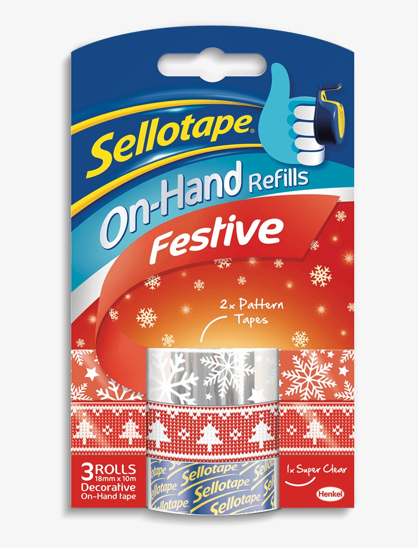 Decorative Tape - Sellotape Festive, transparent png