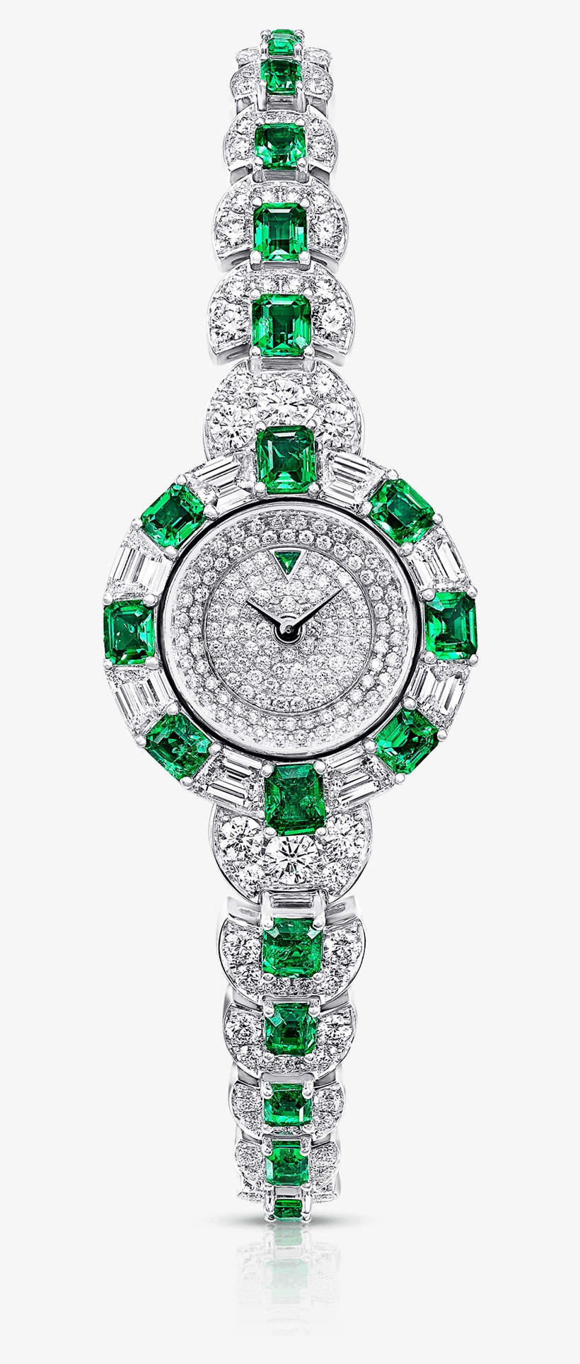 A Graff Emerald And Diamond Ladies' Unique Timepiece - Analog Watch, transparent png