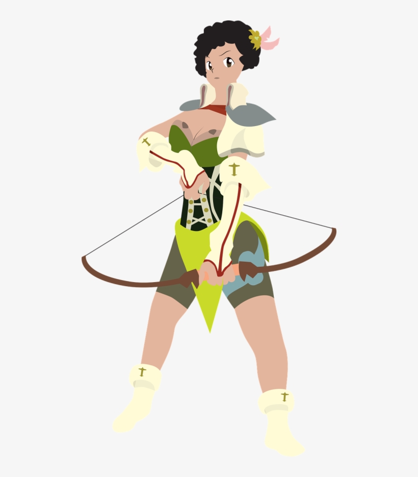 Black Girl,black Woman,female Archer,female Sharpshooter,female - Cartoon, transparent png