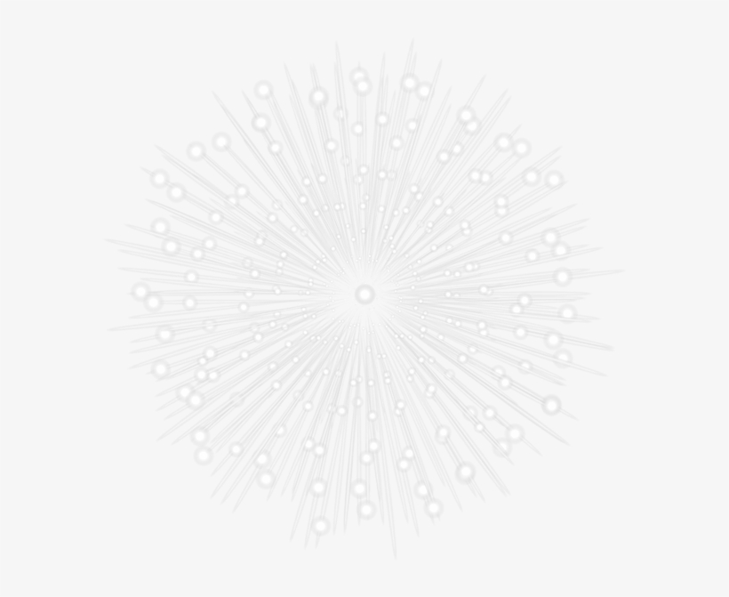White Firework Clipart Image - Circle, transparent png